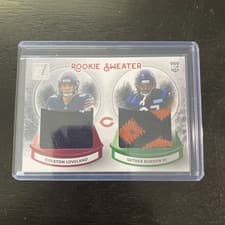 Colston Loveland / Luther Burden III 2025 Donruss Rookie Holiday Sweater Dual card