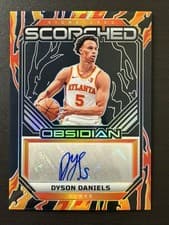 2024-25 Panini Obsidian Scorched Signatures Dyson Daniels #SS-DSN card
