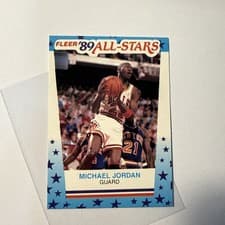 Michael Jordan 1989 Fleer Sticker card