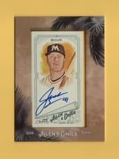 Justin Bour 2018 Topps Allen & Ginter Framed Mini Autographs card