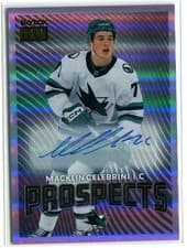 Macklin Celebrini 2024-25 Skybox Metal Universe Skybox Premium Prospects Auto card