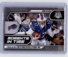 Josh Allen 2025 Panini Mosaic Moments in Time card