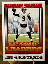 2025 Score League Leaders Joe Burrow #1 card