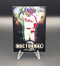 2025 Topps Chrome Black Nocturnal Trea Turner #NOC-23 card