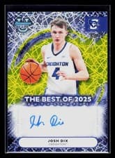 2025-26 Bowman University Best The Best of 2025 Autographs Josh Dix #BA-JD card