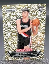 Donovan Clingan 2024-25 Panini Prizm Monopoly Millionaire White card