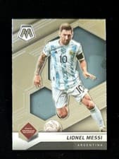 Lionel Messi 2021 Panini Mosaic Road to FIFA World Cup Montage card