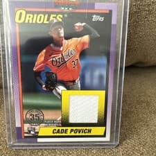 2025 Topps 1990 Topps Baseball Relics Series Two Cade Povich #90R2-CP card