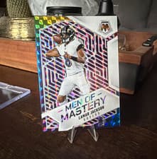 2025 Panini Mosaic Men of Mastery Lamar Jackson #9 card