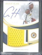 2018 Panini Immaculate Collection Premium Patch Autographs Aaron Holiday #PPAHD
