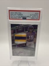 2024 Panini Spectra Rookie Patch Autographs Dallas Turner #222 card