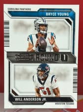 Bryce Young / Will Anderson Jr. 2023 Panini Contenders Round Number card