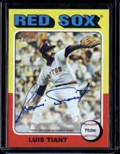 Luis Tiant 2024 Topps Heritage Mini Real One Mini Autographs card