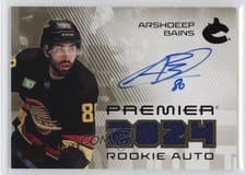 2024-25 Upper Deck Premier Premier Rookie Auto Jersey Arshdeep Bains #PRA-AB card
