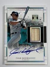 2025 Panini Impeccable Lumber Signatures Ivan Rodriguez #25 card