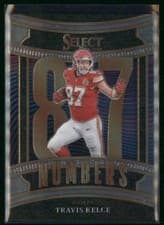 2025 Panini Select Select Numbers Travis Kelce #10 card