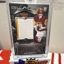 2024 Panini Black Rookie Patch Autographs Ben Sinnott #237 card