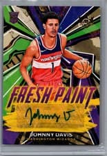 Johnny Davis 2022 Panini Court Kings Fresh Paint Autographs card