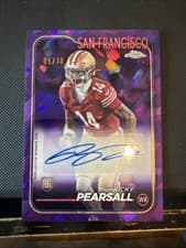 2024 Topps Chrome Sapphire Edition Rookies Autographs Sapphire Ricky Pearsall #RA-RPE card