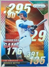 Mookie Betts 2020 Panini Prizm Numbers Game card