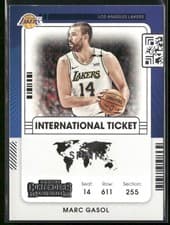 Marc Gasol 2021 Panini Contenders International Ticket card