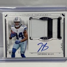 2025 Panini National Treasures Treasured Rookies Jaydon Blue #12 card