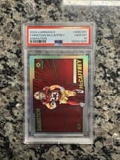 Christian McCaffrey 2024 Panini Luminance Animation card