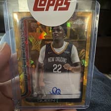 2025-26 Topps Chrome Sapphire Topps Chrome Autograph Rookies Derik Queen #TCAR-DQ card