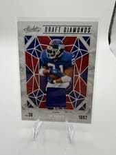 Tiki Barber 2024 Panini Absolute Draft Diamonds Jersey card