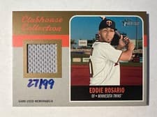 Eddie Rosario 2019 Topps Heritage Clubhouse Collection Relics card