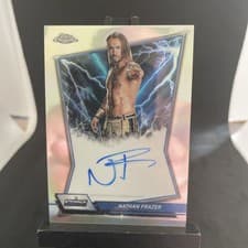 Nathan Frazer 2026 Topps Chrome WWE Blue Brand Autographs card
