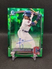 2025 Bowman Chrome Sapphire Edition Prospect Autographs Juneiker Caceres #CPSA-JCA card