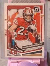 Christian McCaffrey 2023 Panini Donruss card