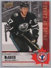 Connor McDavid 2020 Upper Deck National Hockey Card Day Canada card