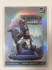 Lamar Jackson 2024 Panini Donruss Oversized Downtown card