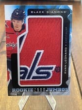 2025-26 Upper Deck Black Diamond Rookie Team Logo Jumbo Puzzle Patch Ryan Leonard #RTL-RL card