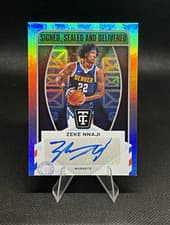 2024-25 Panini Totally Certified Signed Sealed and Delivered Zeke Nnaji #SD-ZEK card