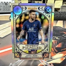 Lionel Messi 2021 Topps Merlin Chrome UEFA Prophecy Fulfilled card