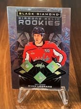 Ryan Leonard 2025-26 Upper Deck Black Diamond Base Diamond Relic Rookies card