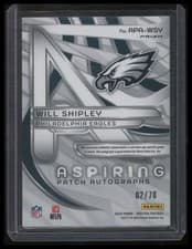 2024 Panini Spectra Aspiring Patch Autographs Will Shipley #APA-WSY card