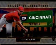2025 Panini Select Select Destinations Chase Burns #20 card