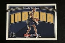 Bennedict Mathurin 2022 Panini Hoops Rookie Greetings card