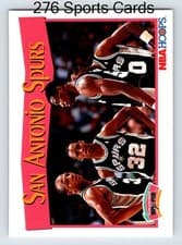 San Antonio Spurs 1991-92 Hoops Base Set card