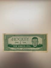 1962 Topps Hockey Bucks Ted Green