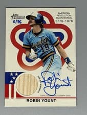 2025 Topps Heritage Bicentennial Autographed Relic Robin Yount #BAR-RY card