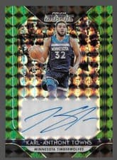 Karl Anthony Towns 2018 Panini Prizm Mosaic Autographs card