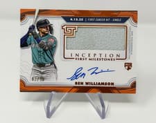 2025 Topps Inception MLB First Milestone Autograph Relics Ben Williamson #FMAR-BW card