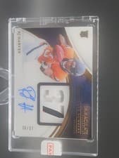 2025 Panini Immaculate Immaculate Numbers Rookie Patch Autographs RJ Harvey #37 card