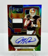 Jeff Garcia 2023 Panini Select Select Signatures Prizm card