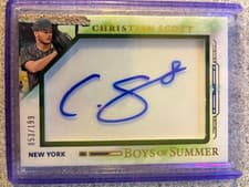 2025 Panini Boys of Summer Jumbo Acetate Signatures Christian Scott #7 card